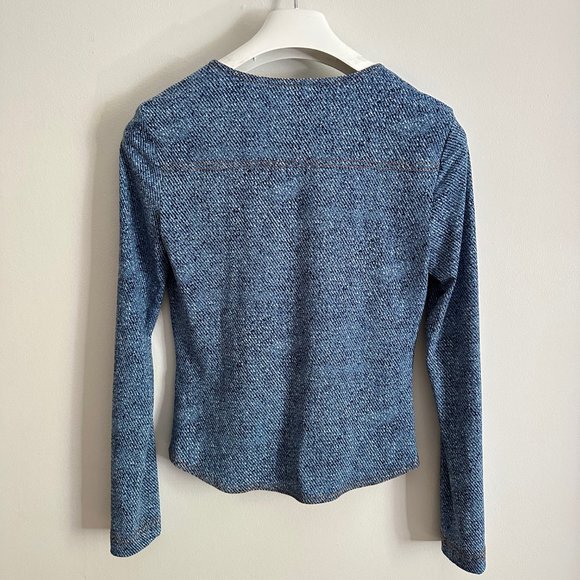 BCBGMaxAzria made in USA Polyester & Spandex Indigo blue Top Small - Picture 3 of 5